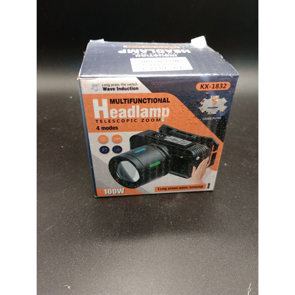 Multifunctional Headlamp Telescopic Zoom 4 Modes Wave Induction